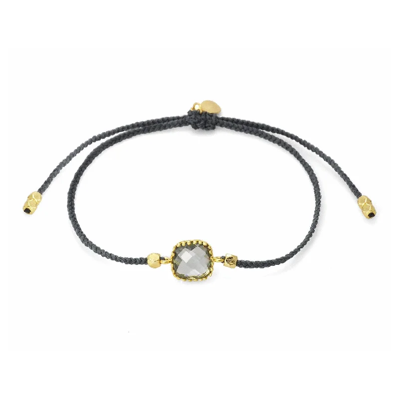 Must-Have Jewelry Pieces At Reduced Prices TAI Braided Nylon with Square Glass Charm Bracelet Must-Have Jewelry Pieces At Reduced Prices TAI Braided Nylon with Square Glass Charm Bracelet