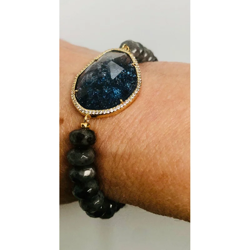 Glamorous Jewelry, Glamorous Deals – Shop Now TAI Pyrite Beaded Rock Crystal Beaded Stretch Bracelet -Gold CZ Glamorous Jewelry, Glamorous Deals – Shop Now TAI Pyrite Beaded Rock Crystal Beaded Stretch Bracelet -Gold CZ