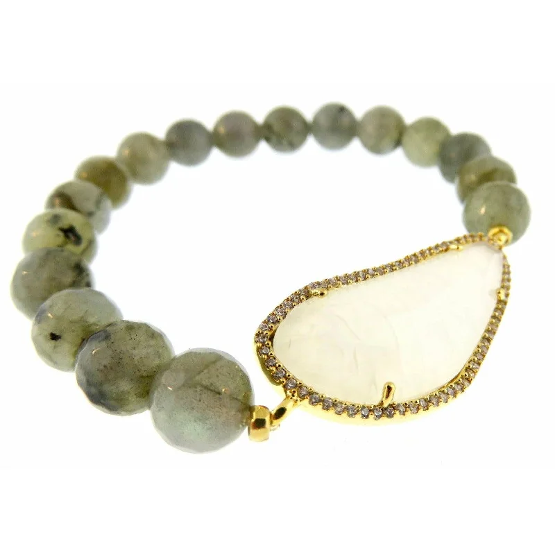 Don't Miss These Dazzling Jewelry Discounts TAI Labradorite Rock Crystal Moon Stone Beaded Stretch Bracelet Don't Miss These Dazzling Jewelry Discounts TAI Labradorite Rock Crystal Moon Stone Beaded Stretch Bracelet