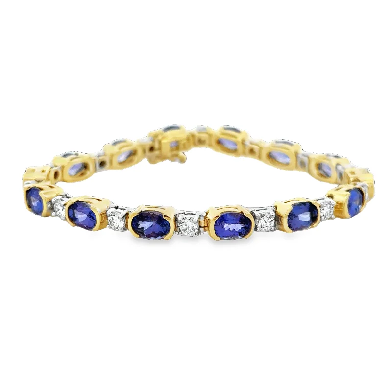 Bestselling Jewelry Now On Sale – Elevate Your Look Tanzanite and Diamond Bracelet in 18k Yellow Gold 7" Bestselling Jewelry Now On Sale – Elevate Your Look Tanzanite and Diamond Bracelet in 18k Yellow Gold 7"