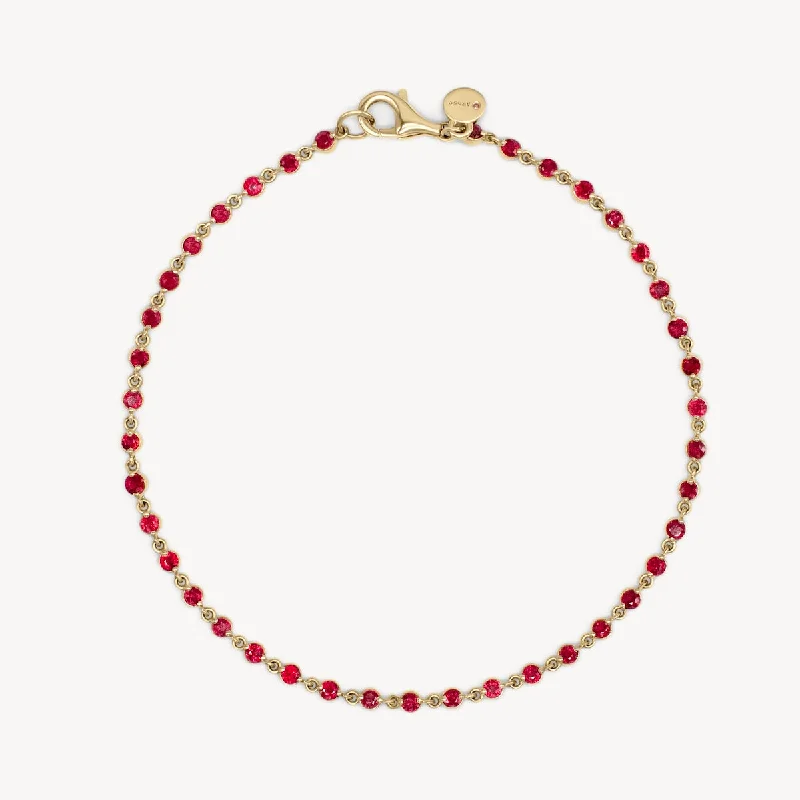 Exclusive Online Discounts On Stylish Jewelry Wrapped in Rubies Tennis Bracelet