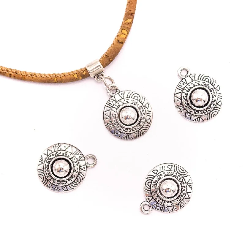 Shop High-Quality Jewelry At Jaw-Dropping Discounts 10 units 17x17mm Pendant antique silver Round jewelry pendant Jewelry Findings & Components D-3-420 Shop High-Quality Jewelry At Jaw-Dropping Discounts 10 units 17x17mm Pendant antique silver Round jewelry pendant Jewelry Findings & Components D-3-420