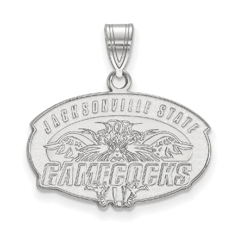 Dazzle With Discounts – Shop Jewelry On Sale 10k White Gold Jacksonville State Medium Pendant Dazzle With Discounts – Shop Jewelry On Sale 10k White Gold Jacksonville State Medium Pendant