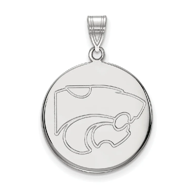 Dainty And Elegant Jewelry Now At Reduced Prices 10k White Gold Kansas State Large Disc Pendant Dainty And Elegant Jewelry Now At Reduced Prices 10k White Gold Kansas State Large Disc Pendant