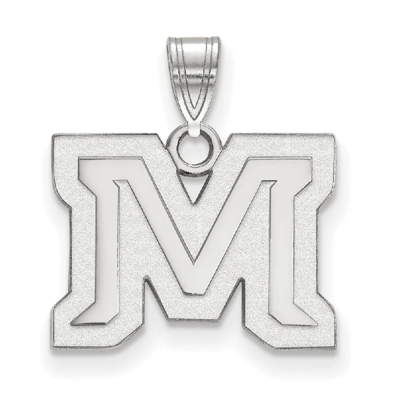Affordable Glamour – Premium Jewelry For Less 10k White Gold Montana State Small 'M' Pendant Affordable Glamour – Premium Jewelry For Less 10k White Gold Montana State Small 'M' Pendant