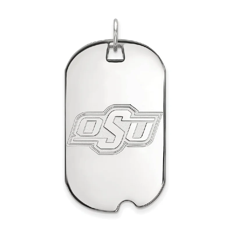 Jewelry Flash Sale – Stylish Designs At Unbeatable Rates 10k White Gold Oklahoma State Large Dog Tag Pendant Jewelry Flash Sale – Stylish Designs At Unbeatable Rates 10k White Gold Oklahoma State Large Dog Tag Pendant