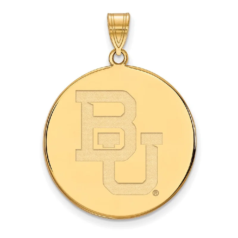 Fashion-Forward Jewelry At Exclusive Discounts 10k Yellow Gold Baylor U XL 'BU' Disc Pendant Fashion-Forward Jewelry At Exclusive Discounts 10k Yellow Gold Baylor U XL 'BU' Disc Pendant