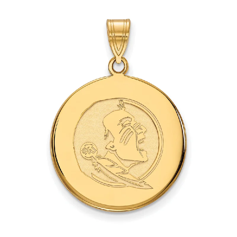 Grab Stylish Jewelry Before The Sale Ends 14k Gold Plated Silver Florida State Large Disc Pendant Grab Stylish Jewelry Before The Sale Ends 14k Gold Plated Silver Florida State Large Disc Pendant