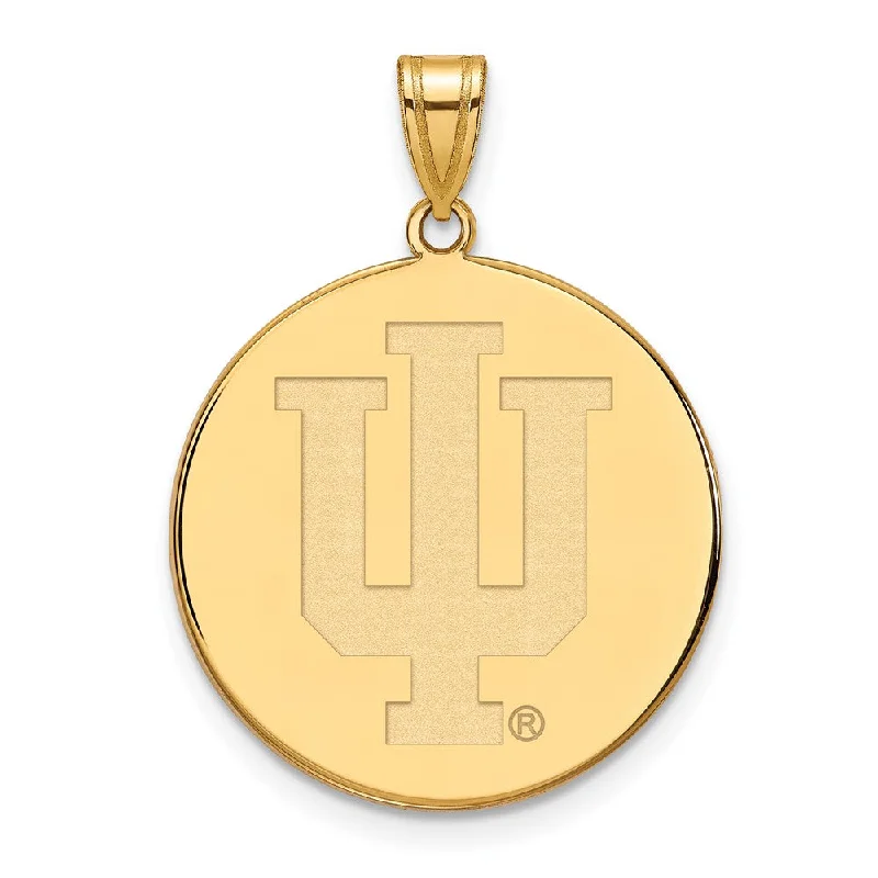 Don't Miss These Dazzling Jewelry Discounts 14k Gold Plated Silver Indiana U XL Disc Pendant Don't Miss These Dazzling Jewelry Discounts 14k Gold Plated Silver Indiana U XL Disc Pendant