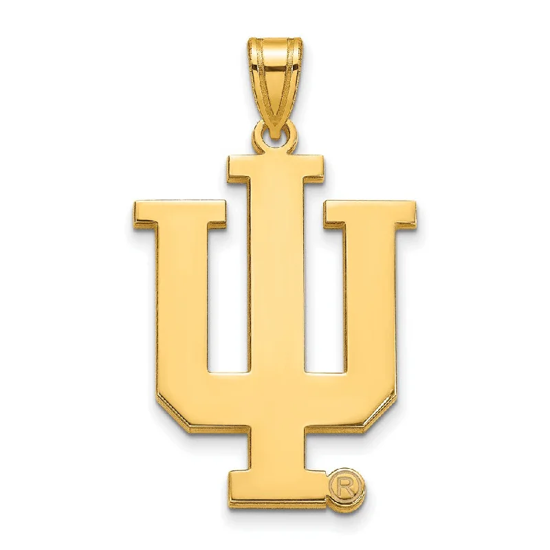 Sparkle On A Budget – Fine Jewelry For Less 14k Gold Plated Silver Indiana U XL Pendant Sparkle On A Budget – Fine Jewelry For Less 14k Gold Plated Silver Indiana U XL Pendant