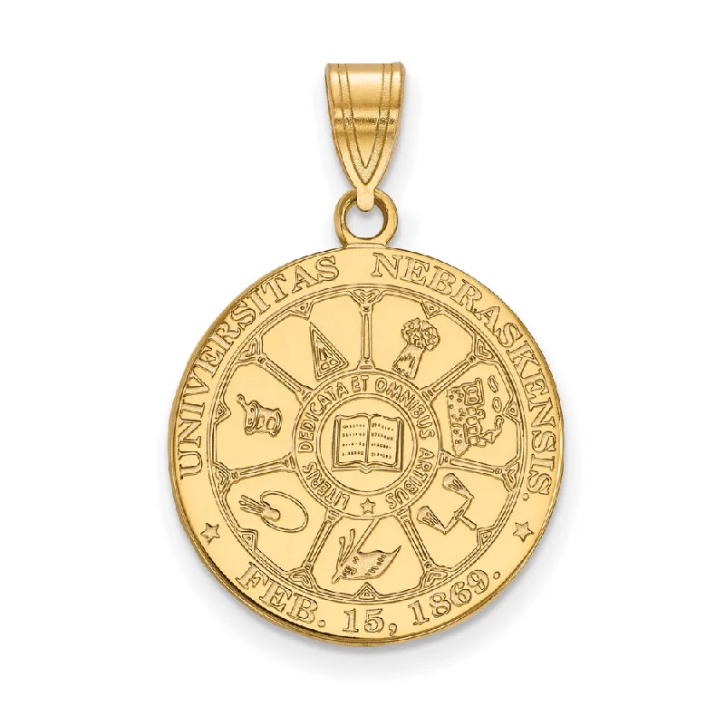 Trending Jewelry Styles Now At Limited-Time Discounts 14k Gold Plated Silver U. of Nebraska Large Crest Pendant Trending Jewelry Styles Now At Limited-Time Discounts 14k Gold Plated Silver U. of Nebraska Large Crest Pendant