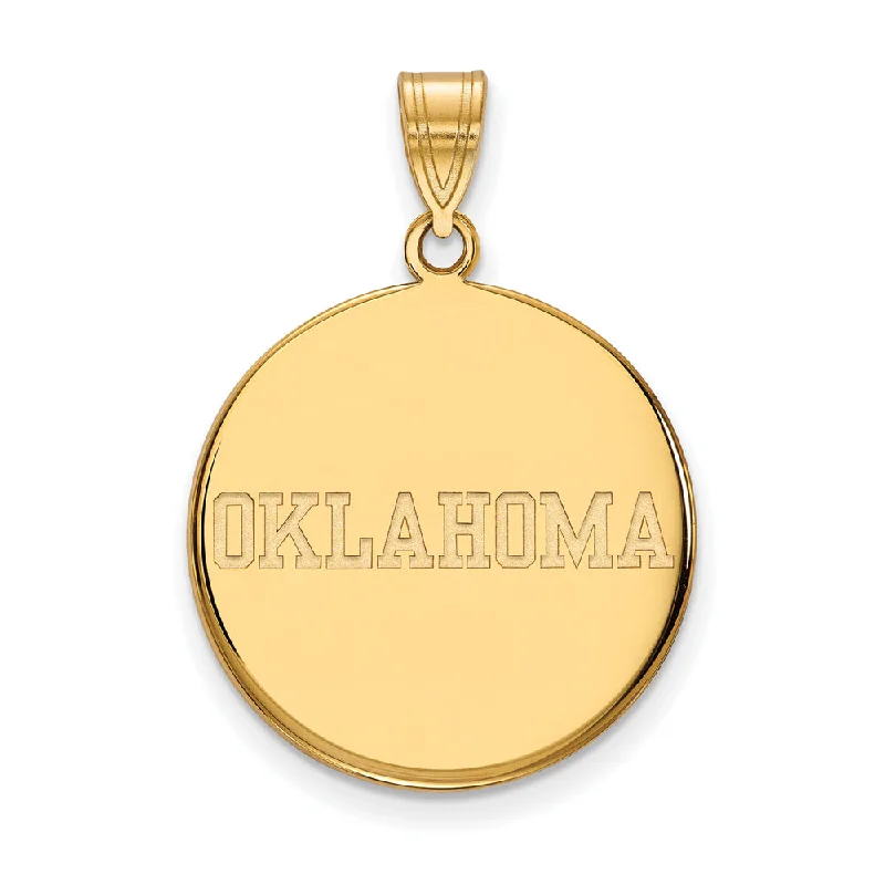 Fashion-Forward Jewelry At Incredible Prices 14k Gold Plated Silver U. of Oklahoma Large Disc Pendant Fashion-Forward Jewelry At Incredible Prices 14k Gold Plated Silver U. of Oklahoma Large Disc Pendant