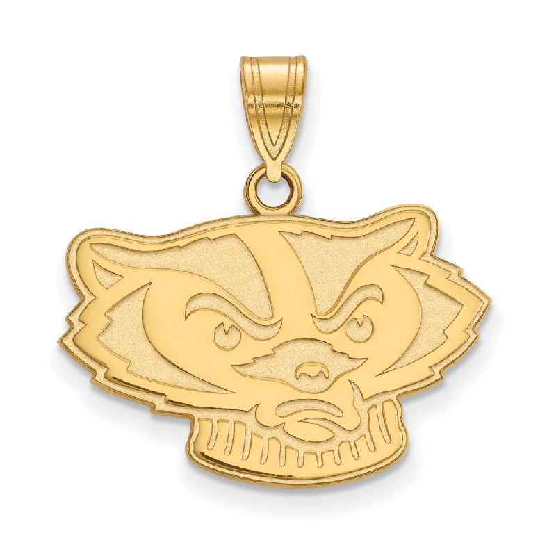 Huge Savings On Timeless Jewelry Collections 14k Gold Plated Silver U. of Wisconsin Medium Mascot Pendant Huge Savings On Timeless Jewelry Collections 14k Gold Plated Silver U. of Wisconsin Medium Mascot Pendant