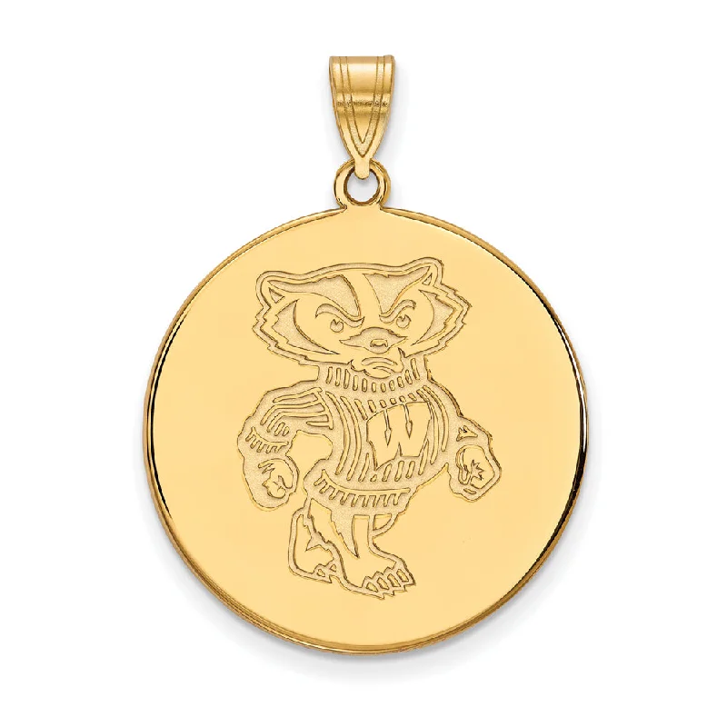 Discover Unique Jewelry With Special Limited-Time Offers 14k Gold Plated Silver U. of Wisconsin XL Badgers Disc Pendant Discover Unique Jewelry With Special Limited-Time Offers 14k Gold Plated Silver U. of Wisconsin XL Badgers Disc Pendant