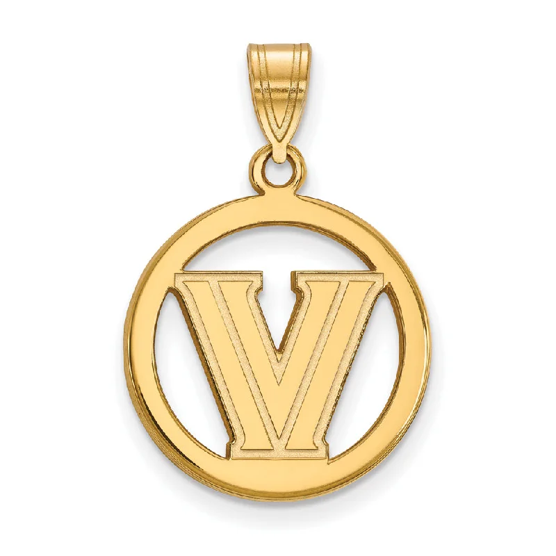 Last Chance To Grab Your Favorite Jewelry At A Discount 14k Gold Plated Silver Villanova U. SM Logo Circle Pendant Last Chance To Grab Your Favorite Jewelry At A Discount 14k Gold Plated Silver Villanova U. SM Logo Circle Pendant