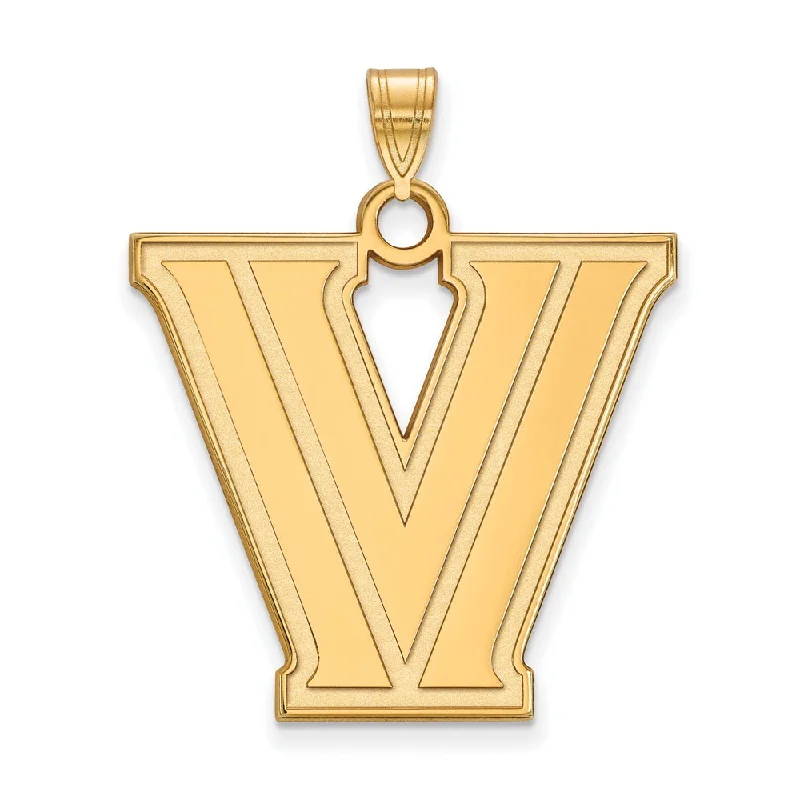 Bohemian-Inspired Jewelry For Free-Spirited Fashion 14k Gold Plated Silver Villanova U. XL Logo Pendant Bohemian-Inspired Jewelry For Free-Spirited Fashion 14k Gold Plated Silver Villanova U. XL Logo Pendant