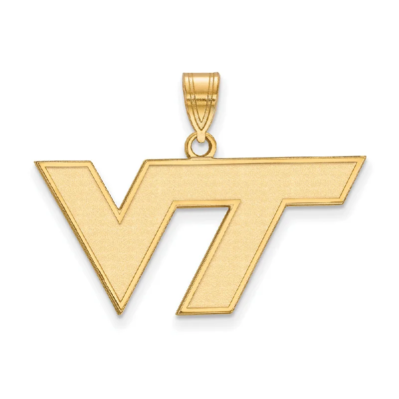 Handcrafted Beauty At Affordable Prices 14k Gold Plated Silver Virginia Tech Medium Logo Pendant Handcrafted Beauty At Affordable Prices 14k Gold Plated Silver Virginia Tech Medium Logo Pendant