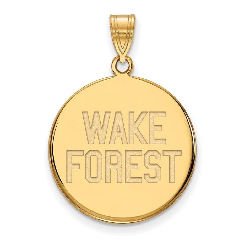 Limited-Stock Jewelry Clearance – Grab Your Favorites Now 14k Gold Plated Silver Wake Forest U. Large Logo Disc Pendant Limited-Stock Jewelry Clearance – Grab Your Favorites Now 14k Gold Plated Silver Wake Forest U. Large Logo Disc Pendant