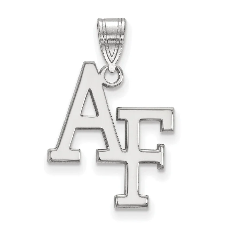 Huge Markdowns On Premium Jewelry Styles 14k White Gold Air force Academy Large 'AF' Pendant Huge Markdowns On Premium Jewelry Styles 14k White Gold Air force Academy Large 'AF' Pendant