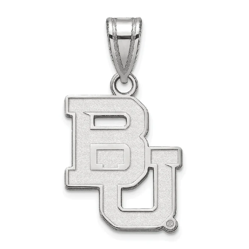 Must-Have Jewelry At Unbelievable Discounts 14k White Gold Baylor U Medium 'BU' Pendant Must-Have Jewelry At Unbelievable Discounts 14k White Gold Baylor U Medium 'BU' Pendant