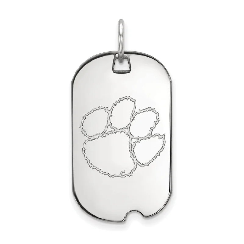 Best Jewelry Sale Prices – Limited-Time Offer 14k White Gold Clemson U Dog Tag Pendant Best Jewelry Sale Prices – Limited-Time Offer 14k White Gold Clemson U Dog Tag Pendant