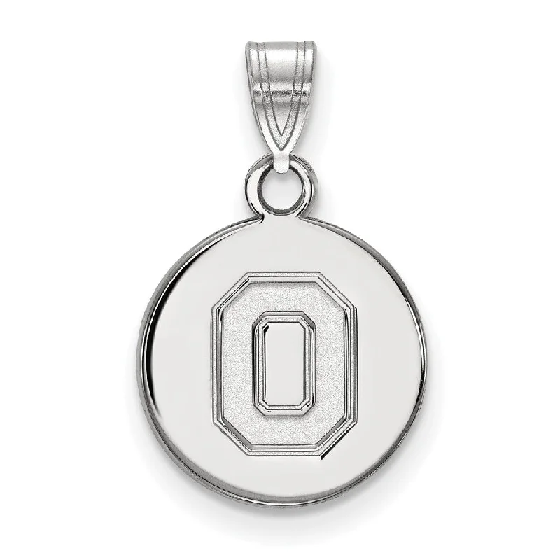 Shop High-Quality Jewelry At Jaw-Dropping Discounts 14k White Gold Ohio State Small 'O' Disc Pendant Shop High-Quality Jewelry At Jaw-Dropping Discounts 14k White Gold Ohio State Small 'O' Disc Pendant