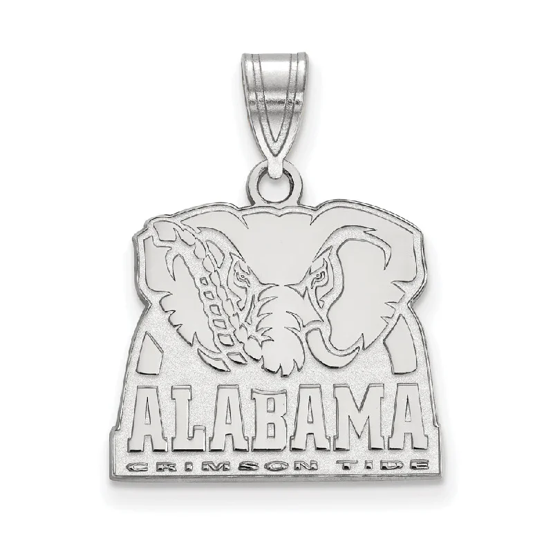 Affordable Gold-Plated Jewelry For Modern Fashion 14k White Gold U. of Alabama Medium Logo Pendant Affordable Gold-Plated Jewelry For Modern Fashion 14k White Gold U. of Alabama Medium Logo Pendant