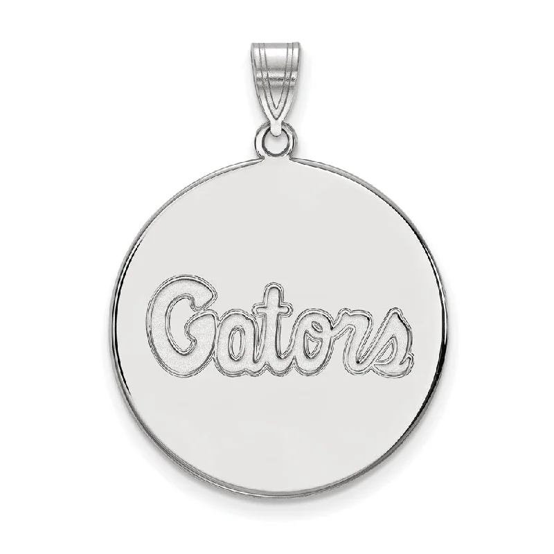 Premium Jewelry, Premium Discounts – Act Fast 14k White Gold U of Florida XL Disc Pendant Premium Jewelry, Premium Discounts – Act Fast 14k White Gold U of Florida XL Disc Pendant