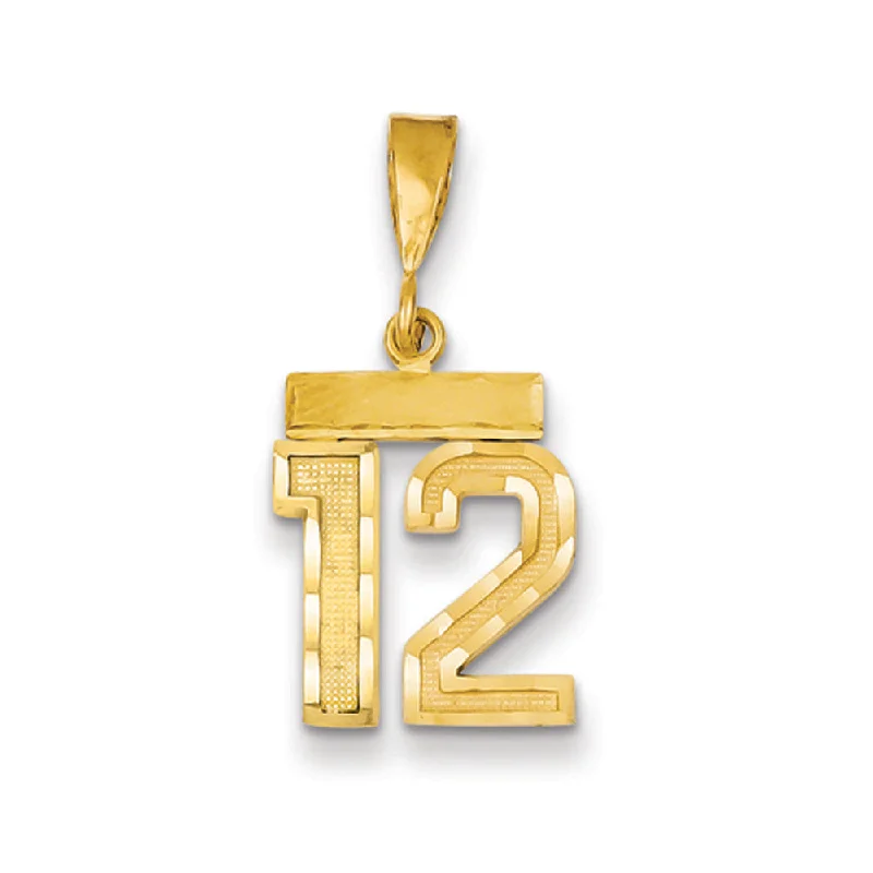 Seasonal Jewelry Deals – Elevate Your Style 14k Yellow Gold, Varsity Collection, Small D/C Pendant Number 12 Seasonal Jewelry Deals – Elevate Your Style 14k Yellow Gold, Varsity Collection, Small D/C Pendant Number 12
