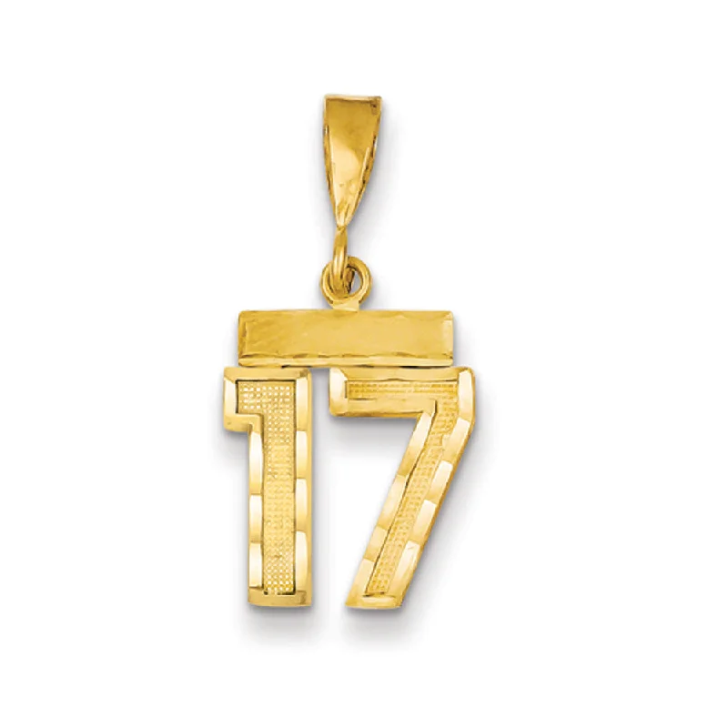 Last Chance To Grab Your Favorite Jewelry At A Discount 14k Yellow Gold, Varsity Collection, Small D/C Pendant Number 17