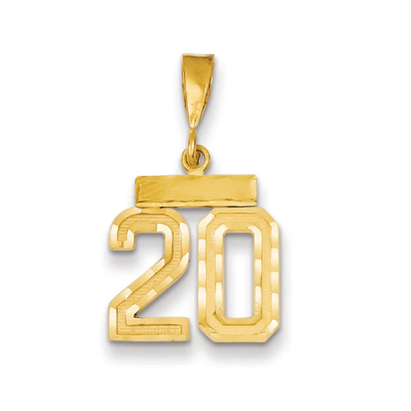 High-Quality Jewelry At A Fraction Of The Cost 14k Yellow Gold, Varsity Collection, Small D/C Pendant Number 20 High-Quality Jewelry At A Fraction Of The Cost 14k Yellow Gold, Varsity Collection, Small D/C Pendant Number 20