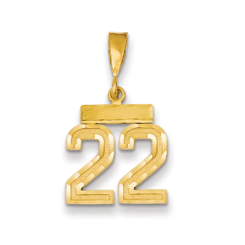 Celebrate With Sparkle – Jewelry Sale Now Live 14k Yellow Gold, Varsity Collection, Small D/C Pendant Number 22 Celebrate With Sparkle – Jewelry Sale Now Live 14k Yellow Gold, Varsity Collection, Small D/C Pendant Number 22