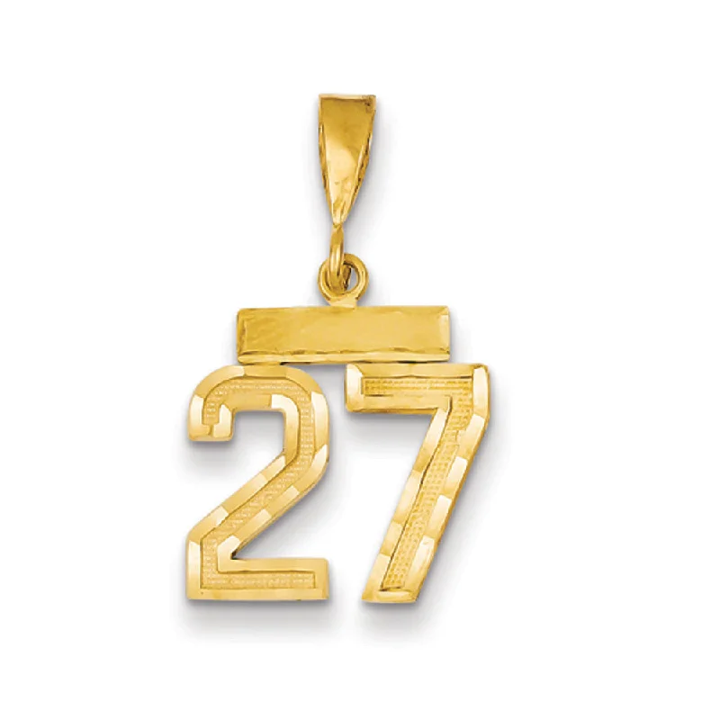 Grab Exquisite Jewelry At The Lowest Prices 14k Yellow Gold, Varsity Collection, Small D/C Pendant Number 27 Grab Exquisite Jewelry At The Lowest Prices 14k Yellow Gold, Varsity Collection, Small D/C Pendant Number 27