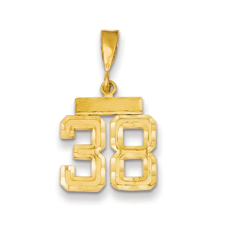 Best Jewelry Deals – Premium Quality At Exclusive Discounts 14k Yellow Gold, Varsity Collection, Small D/C Pendant Number 38 Best Jewelry Deals – Premium Quality At Exclusive Discounts 14k Yellow Gold, Varsity Collection, Small D/C Pendant Number 38