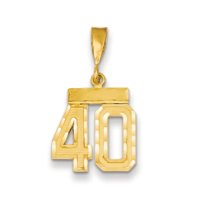 Must-Have Jewelry At Unbelievable Discounts 14k Yellow Gold, Varsity Collection, Small D/C Pendant Number 40 Must-Have Jewelry At Unbelievable Discounts 14k Yellow Gold, Varsity Collection, Small D/C Pendant Number 40
