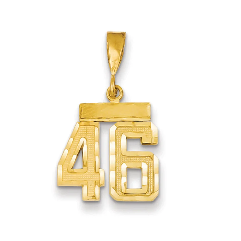 Jewelry Clearance Event – Stock Up Before It's Over 14k Yellow Gold, Varsity Collection, Small D/C Pendant Number 46