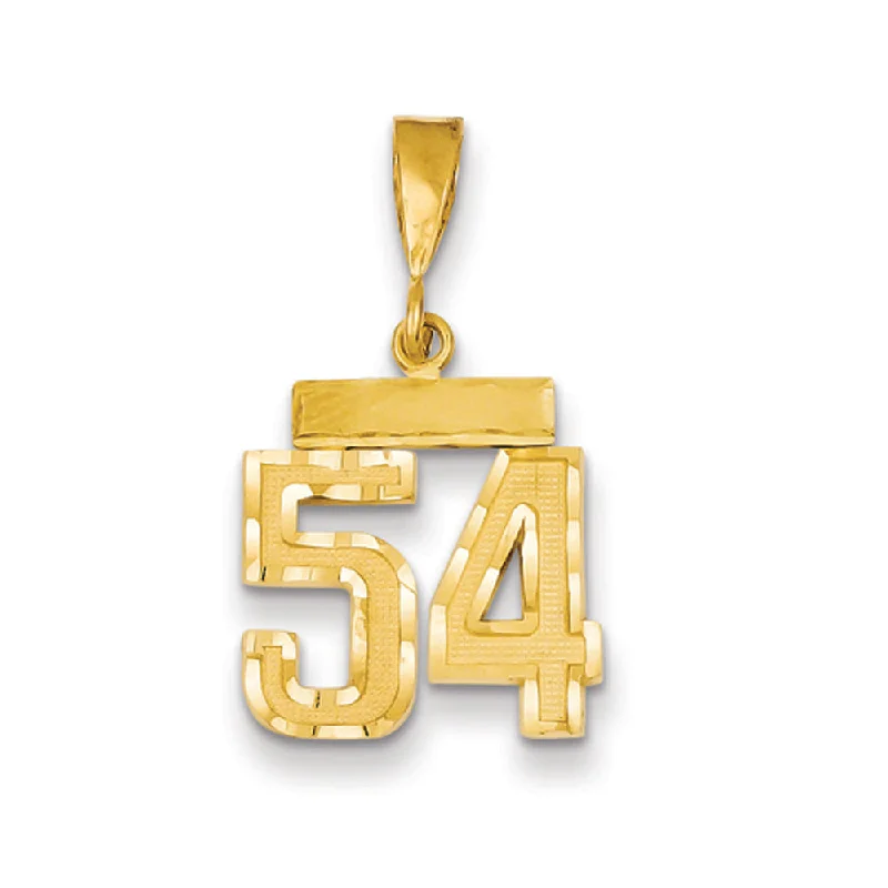 Seasonal Jewelry Sale – Upgrade Your Collection 14k Yellow Gold, Varsity Collection, Small D/C Pendant Number 54 Seasonal Jewelry Sale – Upgrade Your Collection 14k Yellow Gold, Varsity Collection, Small D/C Pendant Number 54