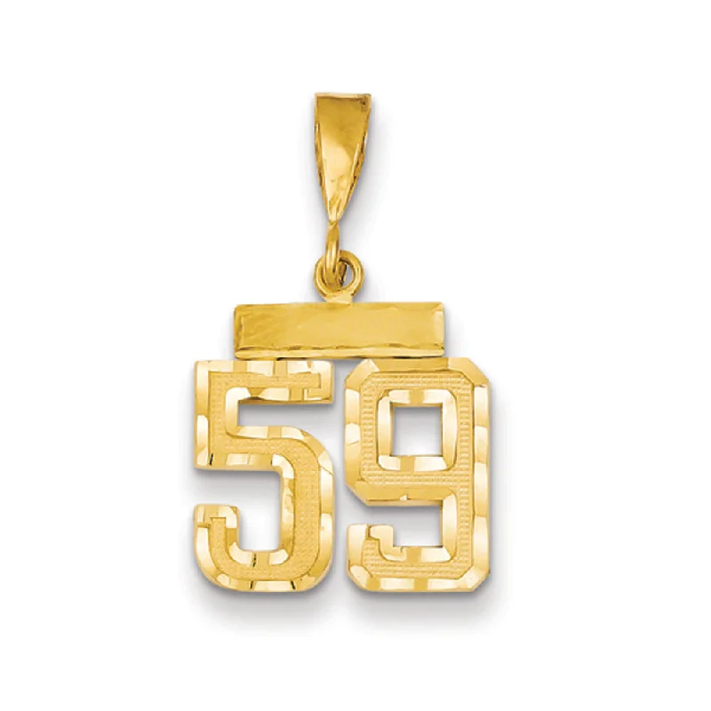 Unmissable Discounts On Timeless Jewelry Pieces 14k Yellow Gold, Varsity Collection, Small D/C Pendant Number 59 Unmissable Discounts On Timeless Jewelry Pieces 14k Yellow Gold, Varsity Collection, Small D/C Pendant Number 59