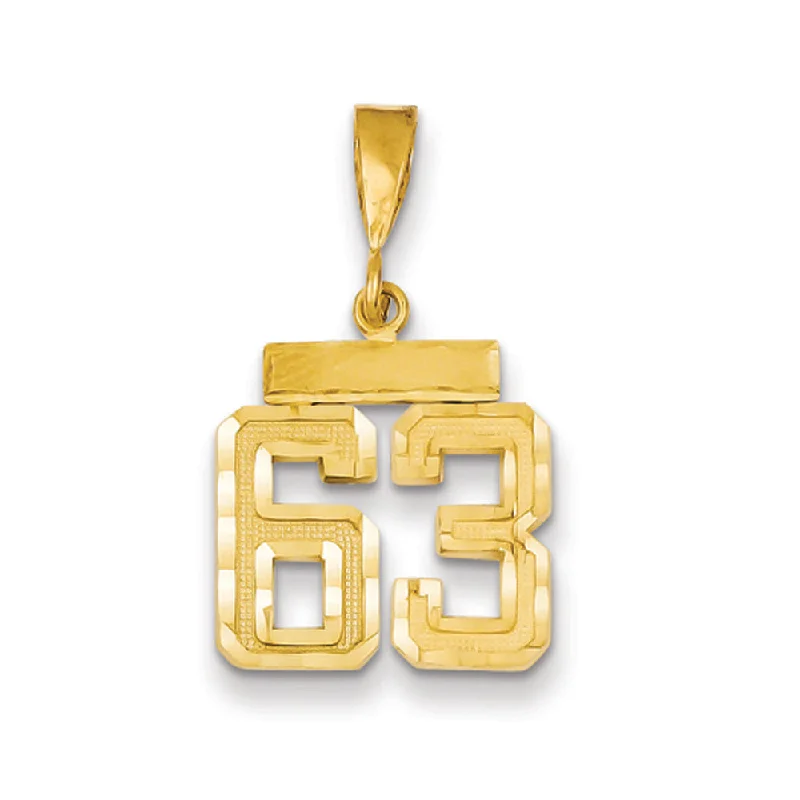 Limited-Time Offer On Elegant Jewelry Pieces 14k Yellow Gold, Varsity Collection, Small D/C Pendant Number 63 Limited-Time Offer On Elegant Jewelry Pieces 14k Yellow Gold, Varsity Collection, Small D/C Pendant Number 63