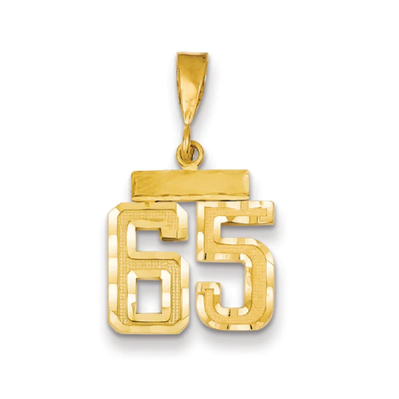 Bestselling Jewelry At Special Promotional Rates 14k Yellow Gold, Varsity Collection, Small D/C Pendant Number 65 Bestselling Jewelry At Special Promotional Rates 14k Yellow Gold, Varsity Collection, Small D/C Pendant Number 65