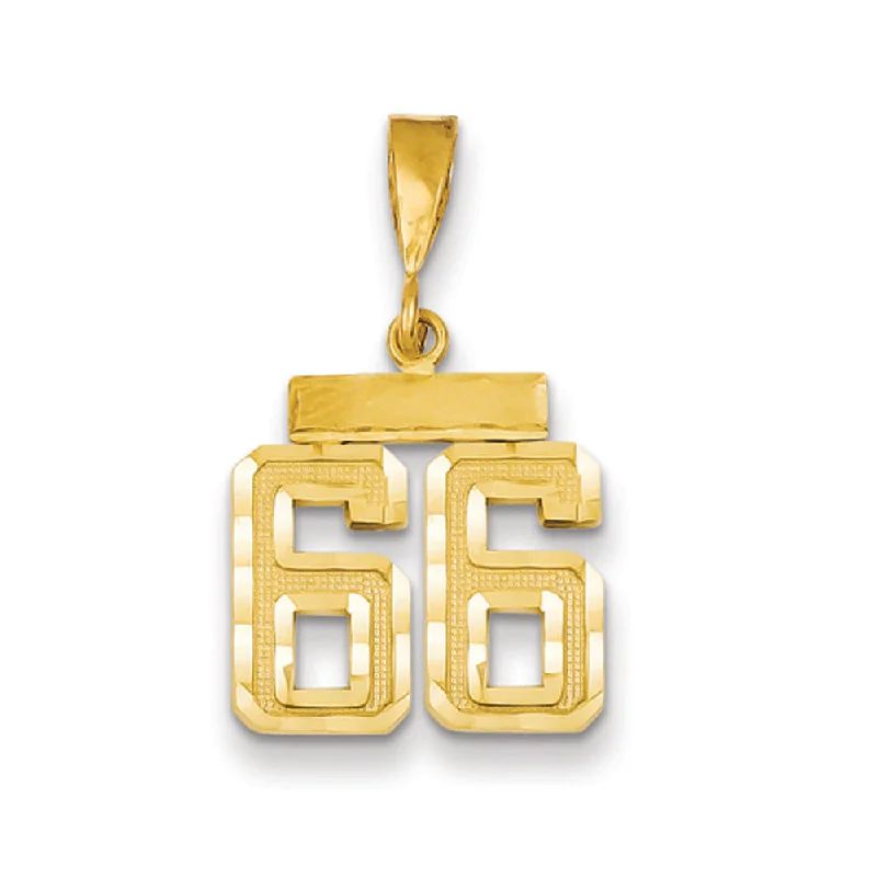 Personalized Jewelry Sale – Meaningful Gifts At Great Prices 14k Yellow Gold, Varsity Collection, Small D/C Pendant Number 66
