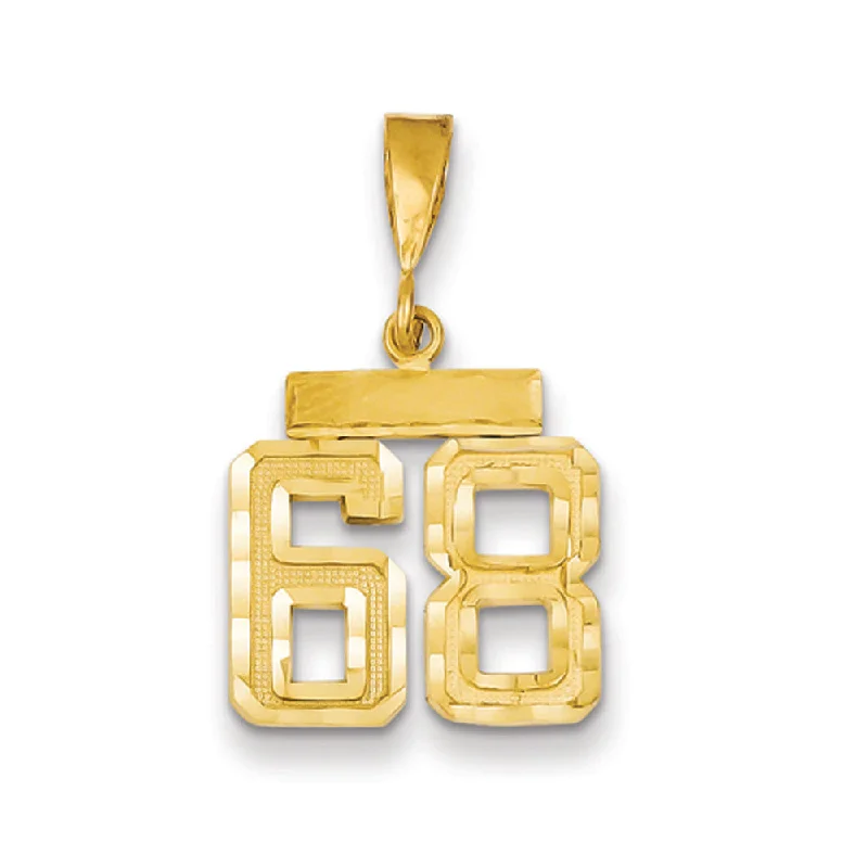 Shop Dazzling Jewelry At The Best Prices 14k Yellow Gold, Varsity Collection, Small D/C Pendant Number 68 Shop Dazzling Jewelry At The Best Prices 14k Yellow Gold, Varsity Collection, Small D/C Pendant Number 68