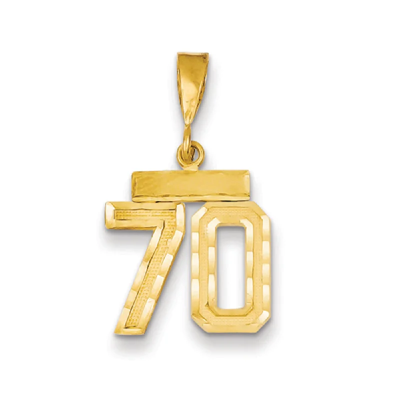 Grab Your Favorite Jewelry At The Lowest Prices 14k Yellow Gold, Varsity Collection, Small D/C Pendant Number 70 Grab Your Favorite Jewelry At The Lowest Prices 14k Yellow Gold, Varsity Collection, Small D/C Pendant Number 70