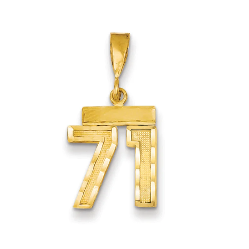 Bestselling Jewelry At Special Promotional Rates 14k Yellow Gold, Varsity Collection, Small D/C Pendant Number 71 Bestselling Jewelry At Special Promotional Rates 14k Yellow Gold, Varsity Collection, Small D/C Pendant Number 71