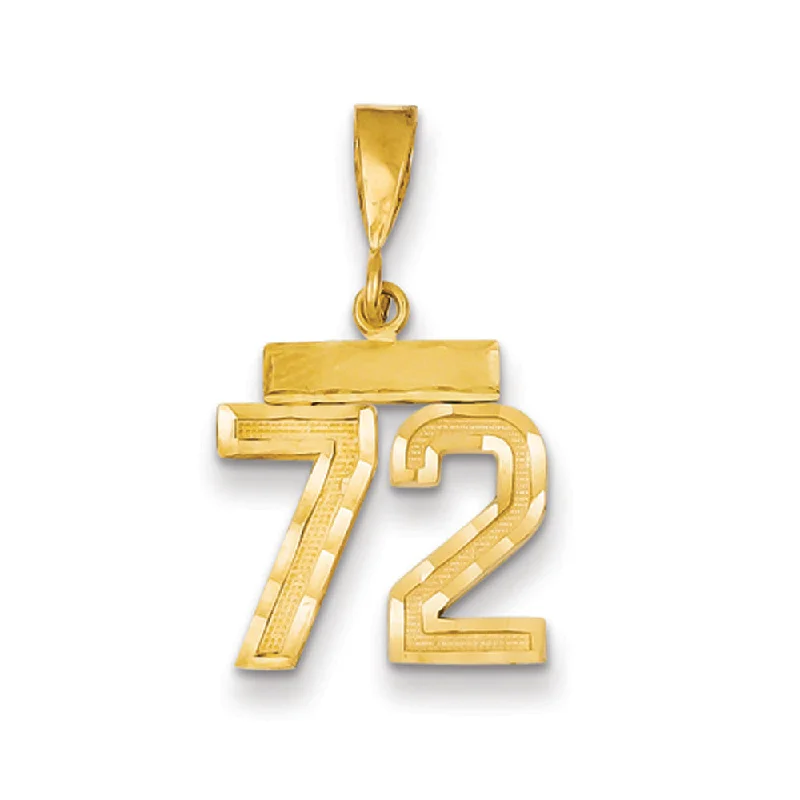 Personalized Jewelry Sale – Meaningful Gifts At Great Prices 14k Yellow Gold, Varsity Collection, Small D/C Pendant Number 72 Personalized Jewelry Sale – Meaningful Gifts At Great Prices 14k Yellow Gold, Varsity Collection, Small D/C Pendant Number 72