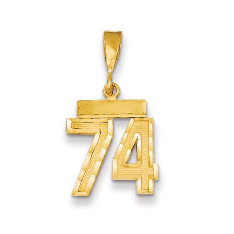 Don't Miss Our Biggest Jewelry Sale Of The Season 14k Yellow Gold, Varsity Collection, Small D/C Pendant Number 74 Don't Miss Our Biggest Jewelry Sale Of The Season 14k Yellow Gold, Varsity Collection, Small D/C Pendant Number 74