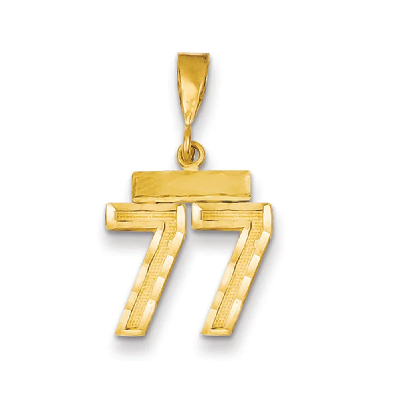 Dazzle With Discounts – Shop Jewelry On Sale 14k Yellow Gold, Varsity Collection, Small D/C Pendant Number 77 Dazzle With Discounts – Shop Jewelry On Sale 14k Yellow Gold, Varsity Collection, Small D/C Pendant Number 77