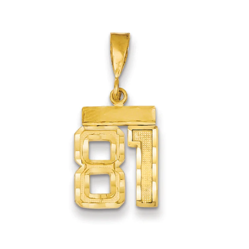 Elegant Jewelry Styles At Budget-Friendly Prices 14k Yellow Gold, Varsity Collection, Small D/C Pendant Number 81 Elegant Jewelry Styles At Budget-Friendly Prices 14k Yellow Gold, Varsity Collection, Small D/C Pendant Number 81