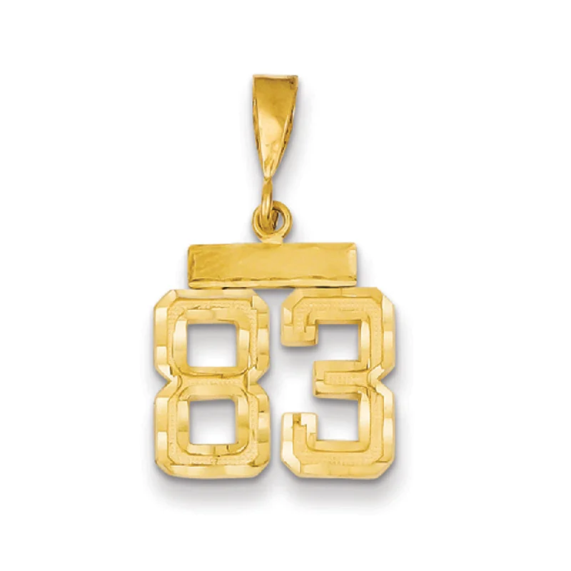 Get Ready To Sparkle – Special Jewelry Discounts 14k Yellow Gold, Varsity Collection, Small D/C Pendant Number 83 Get Ready To Sparkle – Special Jewelry Discounts 14k Yellow Gold, Varsity Collection, Small D/C Pendant Number 83