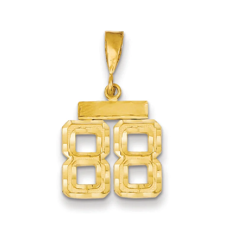 Exclusive Jewelry Markdowns – Limited-Time Offer 14k Yellow Gold, Varsity Collection, Small D/C Pendant Number 88